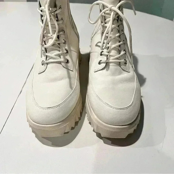 Nurture Whitney Water Resistant‎ Leather Lace-Up Lug Sole Platform Boots - Picture 6 of 7